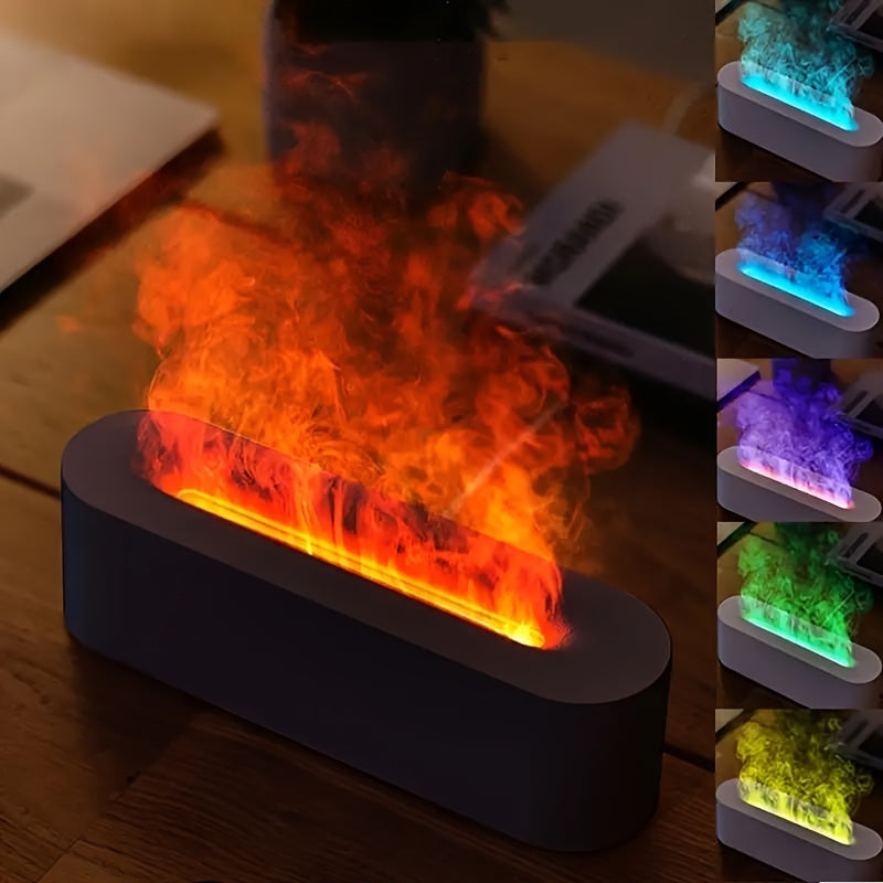 Simulation Flame Light Humidifier & Aromatherapy Diffuser