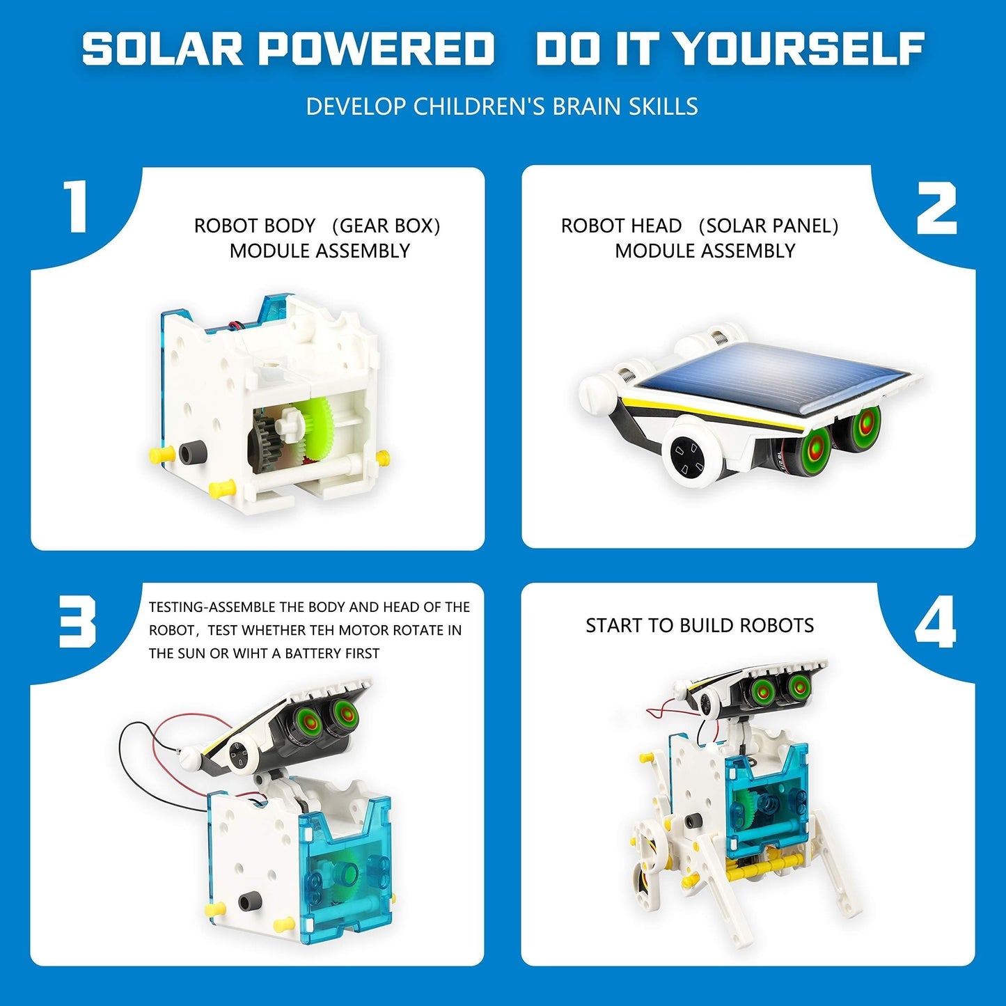 STEM 13 In 1 Solar-Powered Robot Kit