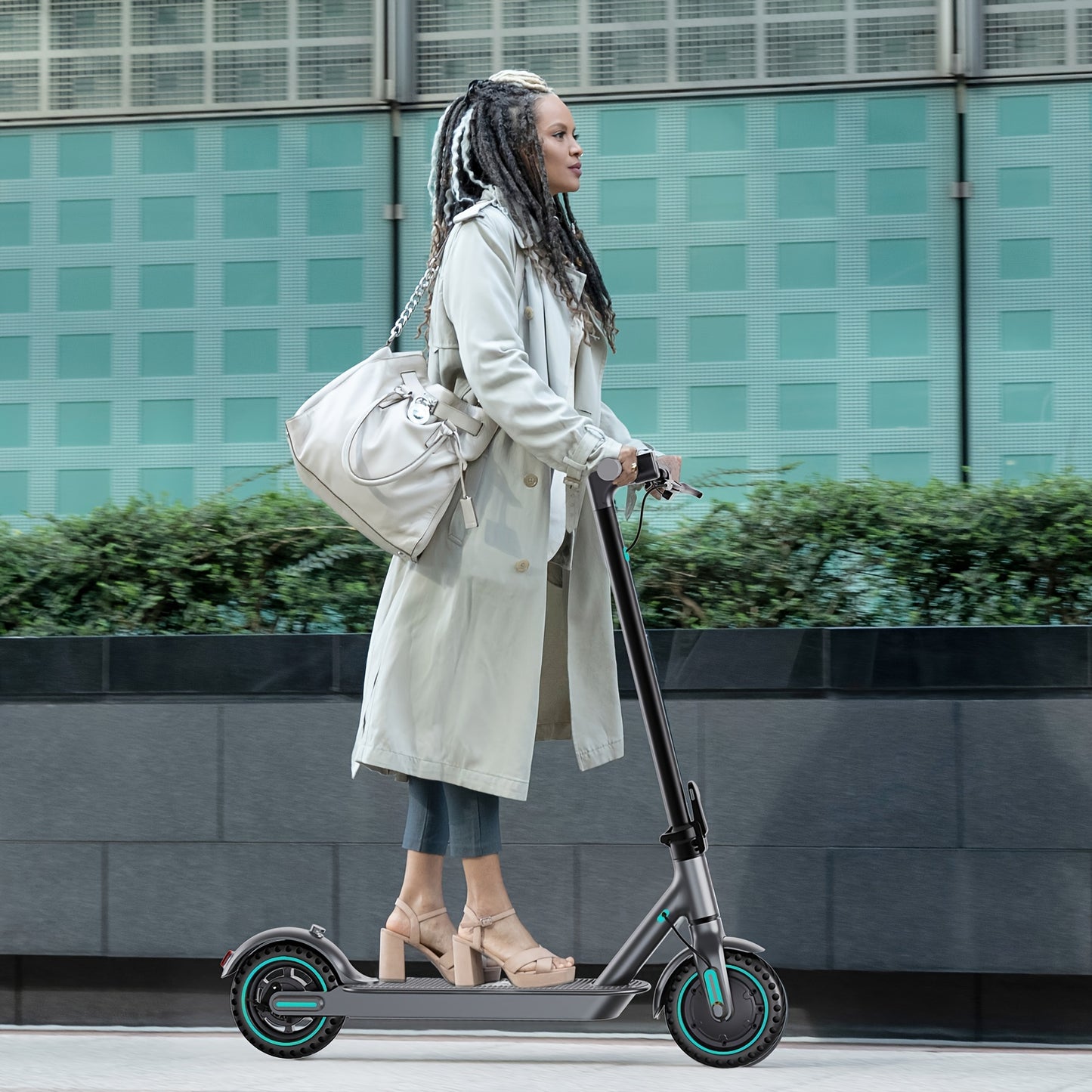 Smart Electric Scooter For Adults (Blue)