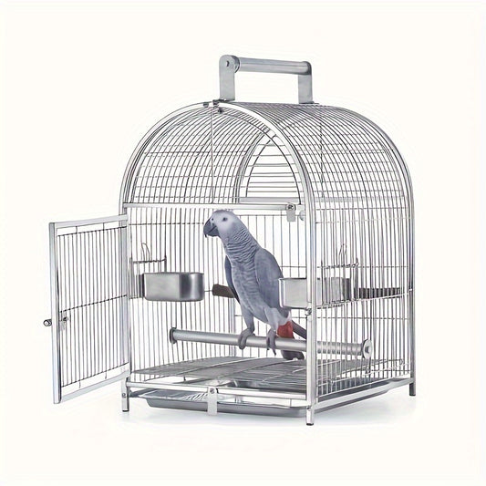 Curved Stainless Steel Transport Bird Cage