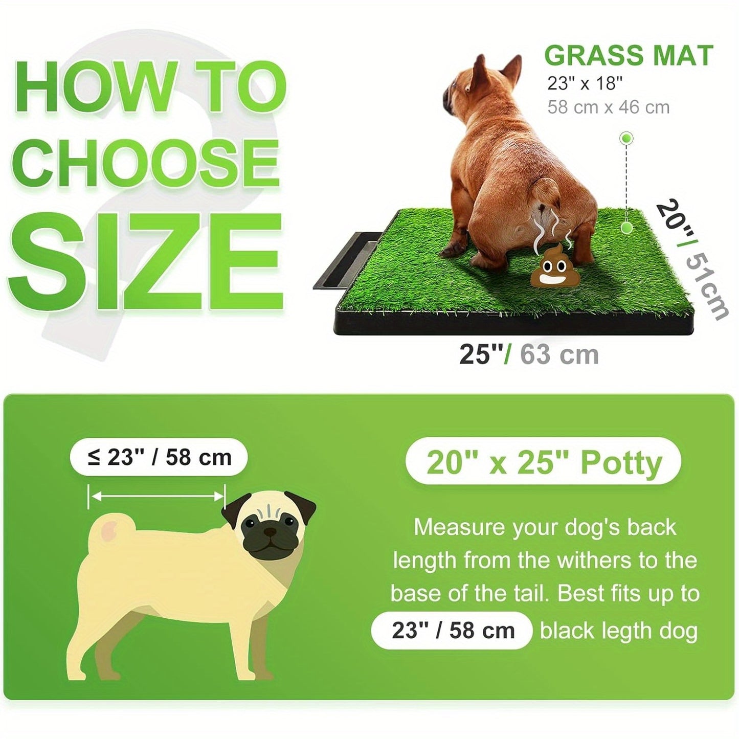 Pet Grass Potty Pad Artificial Grass Patch (Assorted Sizes)