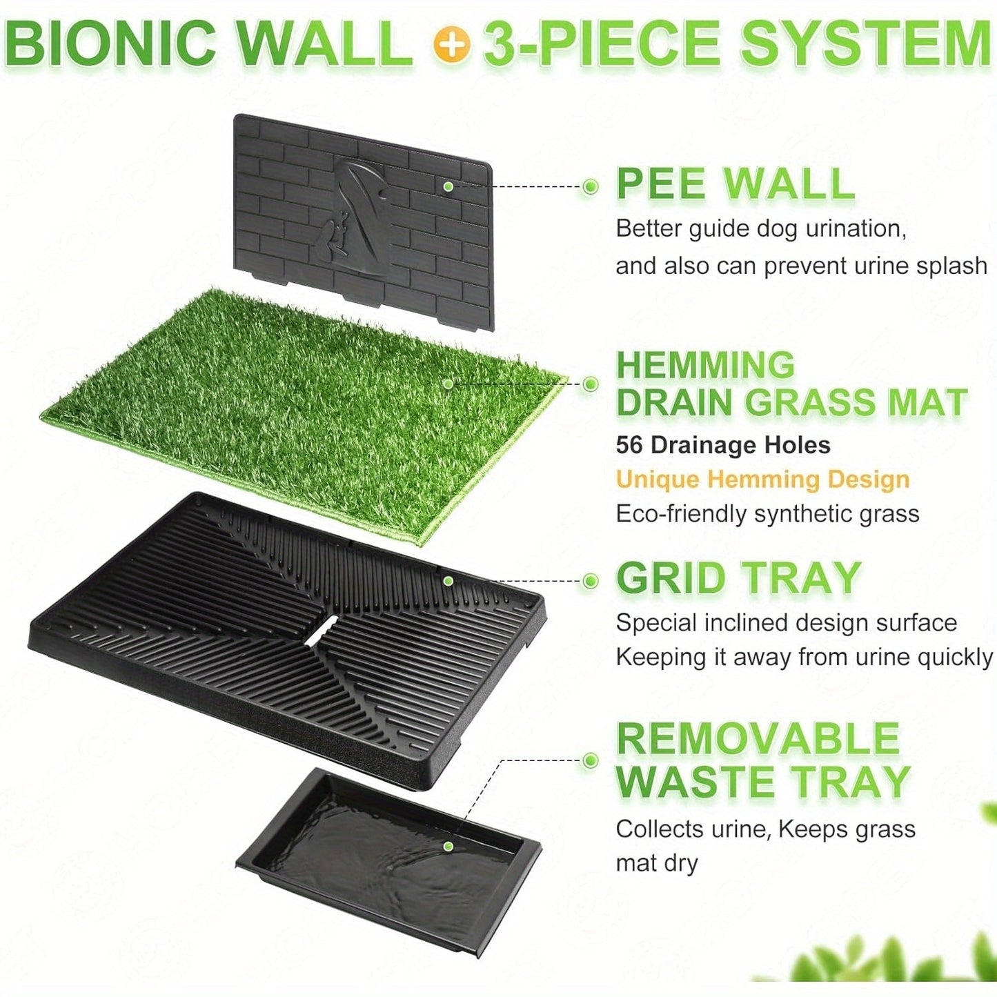 Pet Grass Potty Pad Artificial Grass Patch (Assorted Sizes)