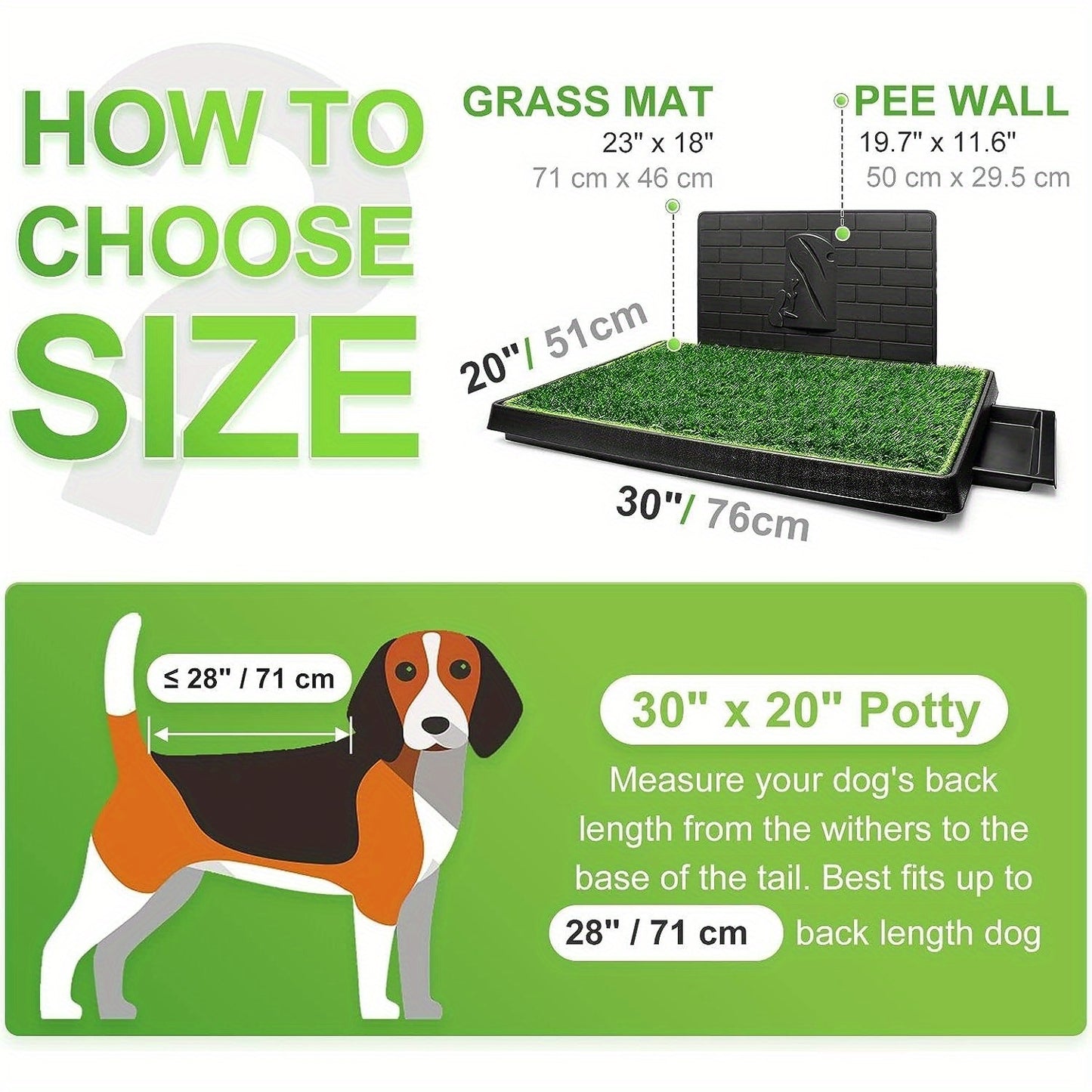 Pet Grass Potty Pad Artificial Grass Patch (Assorted Sizes)