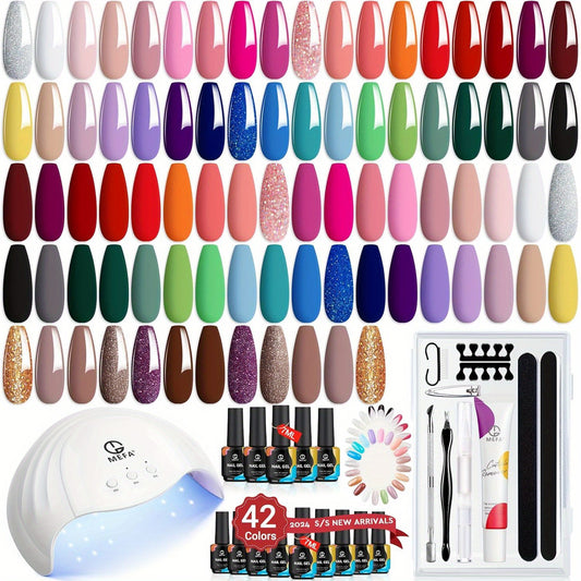 Gel Nail Polish Home Salon Kit 42 Colors (60 Pcs)