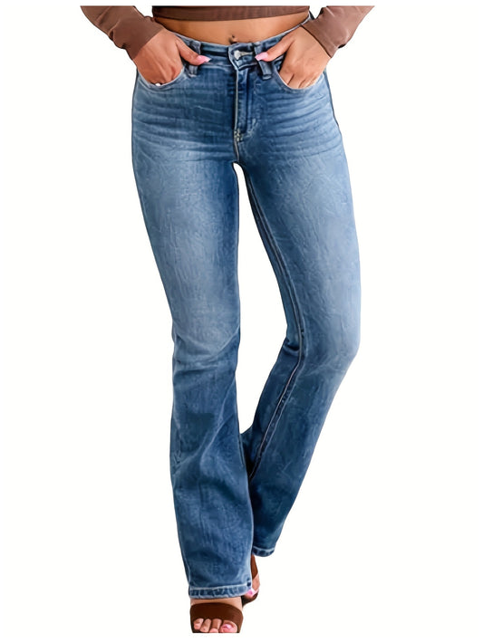 Fashion High Waist Stretch Slim Straight Jeans (Assorted Styles)