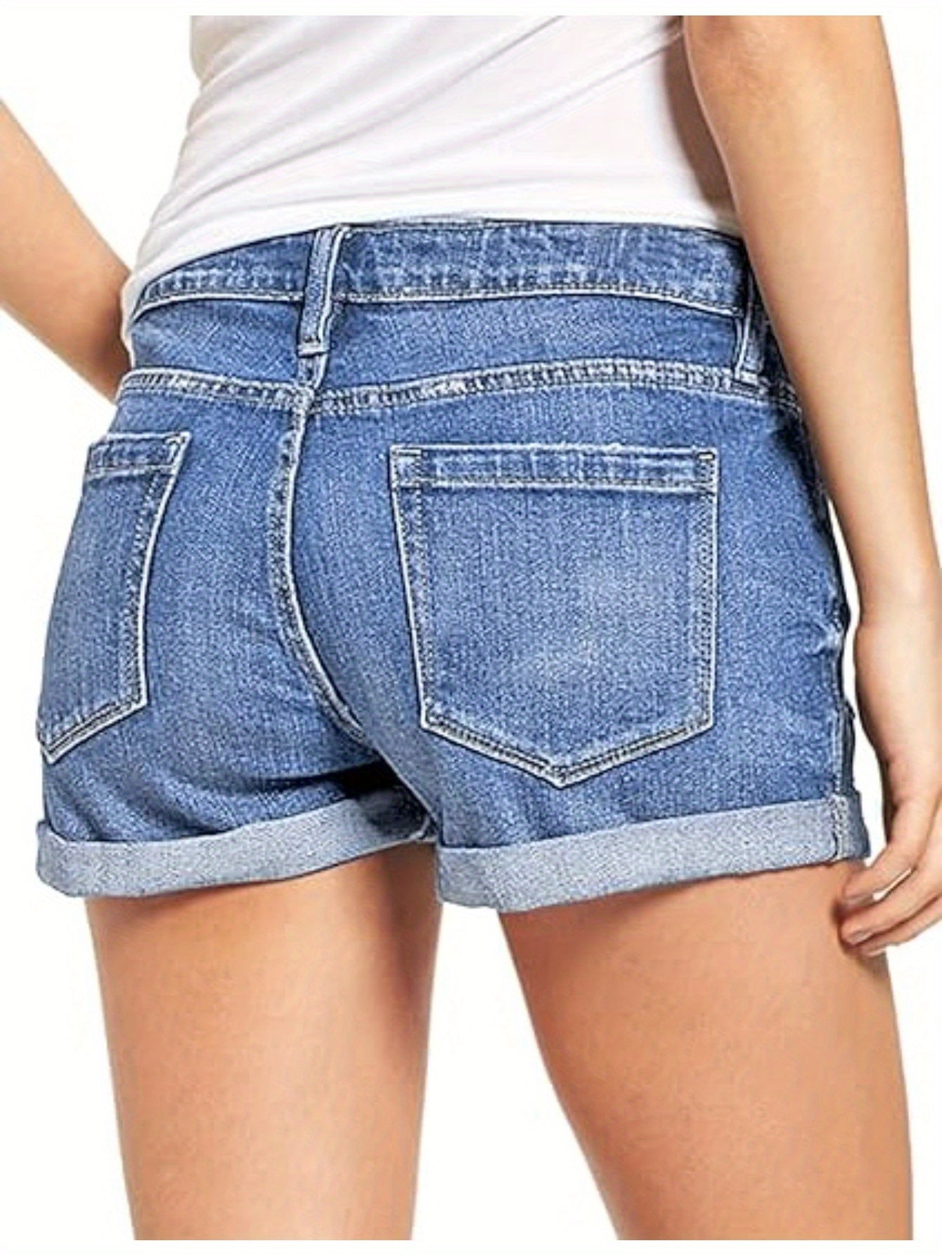 Casual High-Waisted Denim Shorts (Assorted Styles)