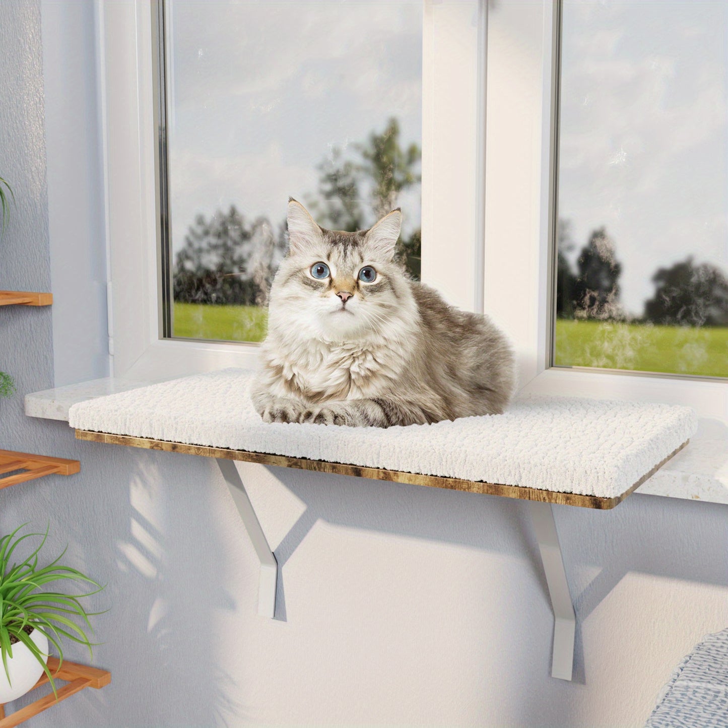 HD Cat Look-Out Window Perch (White)