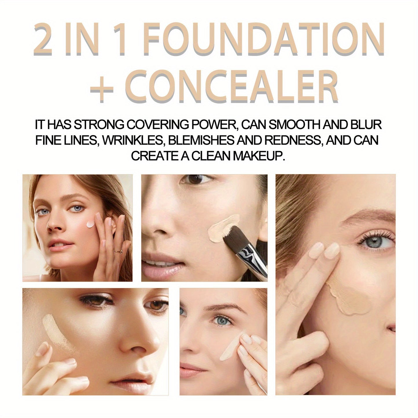 Foundation 2 in 1 Anti-Wrinkle Concealer with Built-in Brush (7 ml)