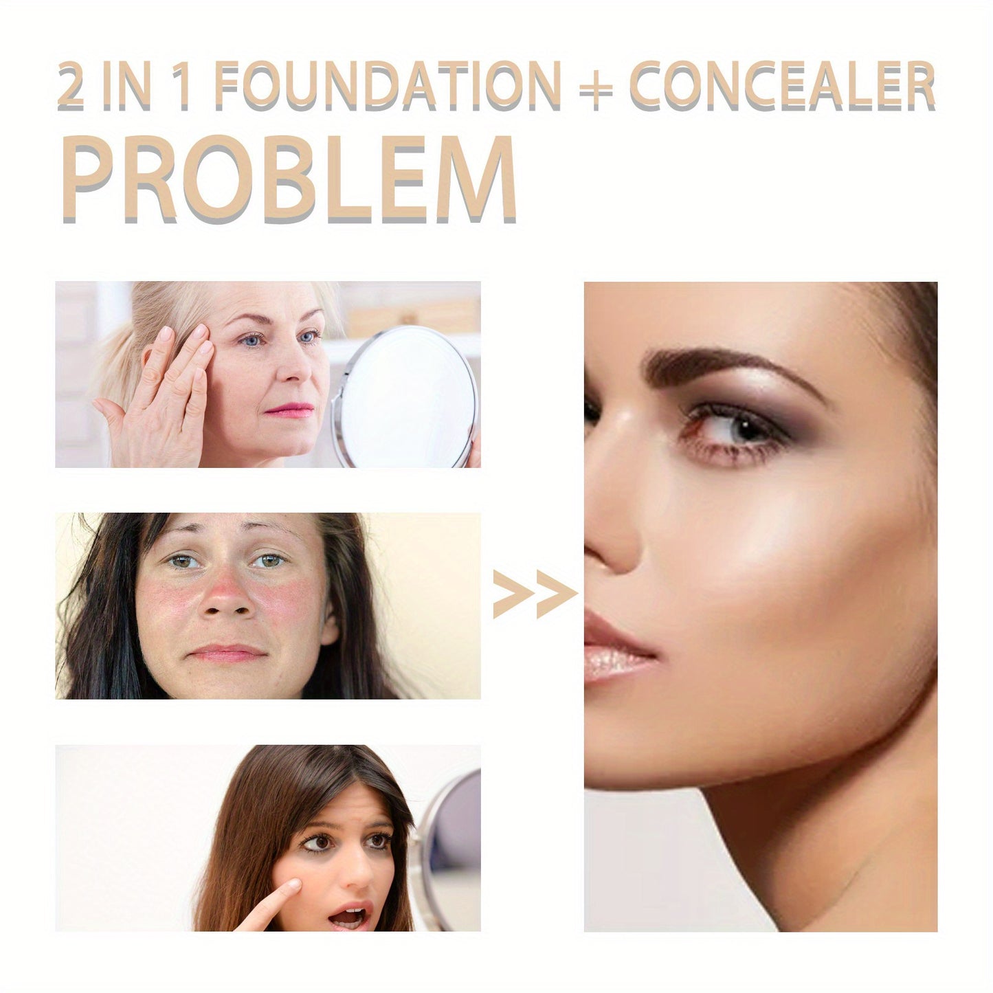 Foundation 2 in 1 Anti-Wrinkle Concealer with Built-in Brush (7 ml)