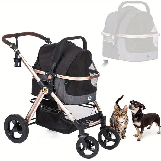 Pet Rover Prime 3-in-1 Luxury Dog/ Cat Stroller (Black)