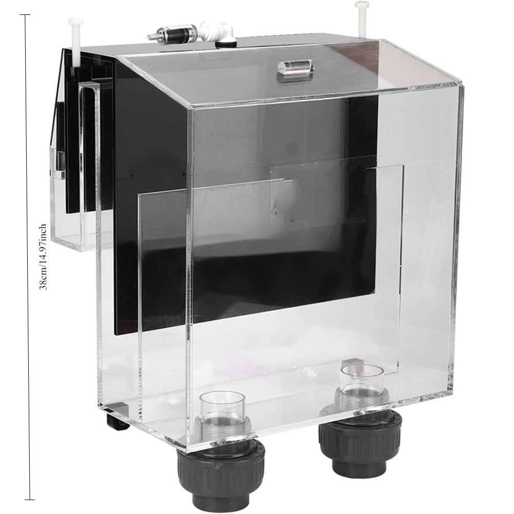 Acrylic Overflow Box Self Siphon Hang On (Clear)