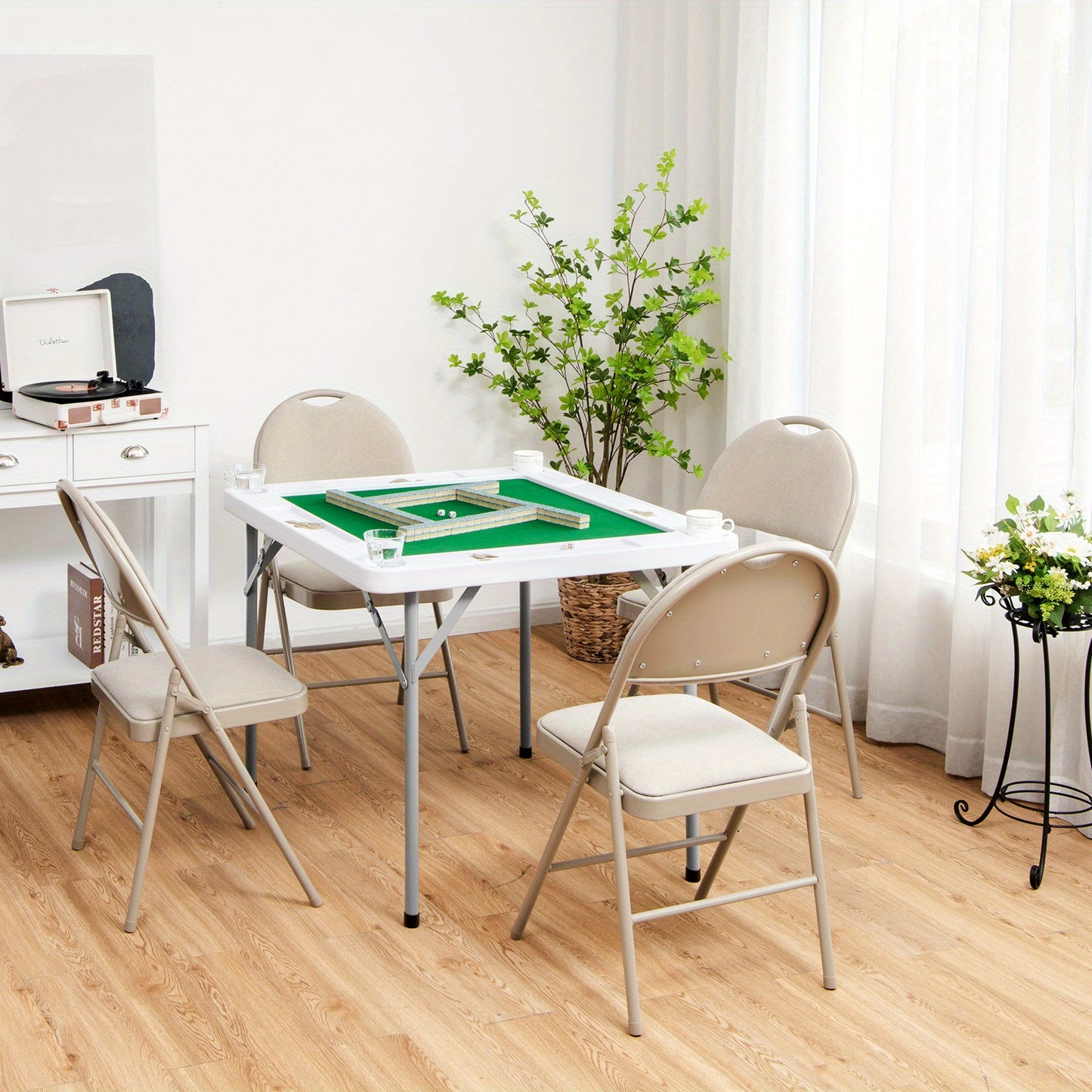 Portable Folding 4 Player Mahjong Table