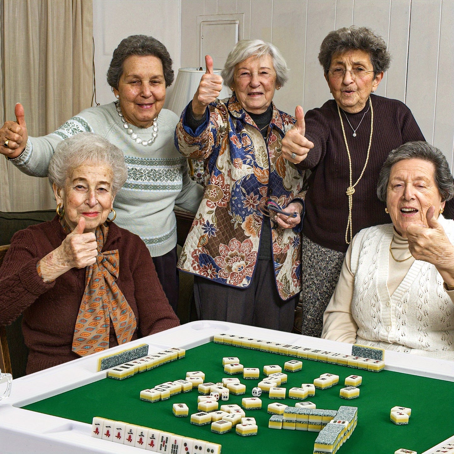 Portable Folding 4 Player Mahjong Table