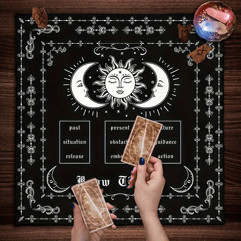 Tarot Oracle Cards Table Game Mat (28" x28")