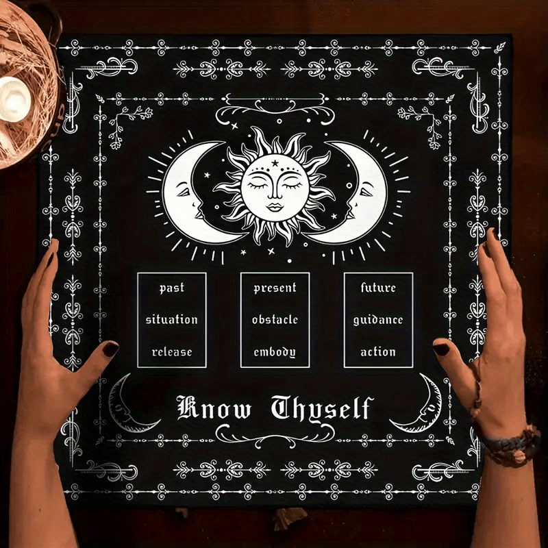 Tarot Oracle Cards Table Game Mat (28" x28")