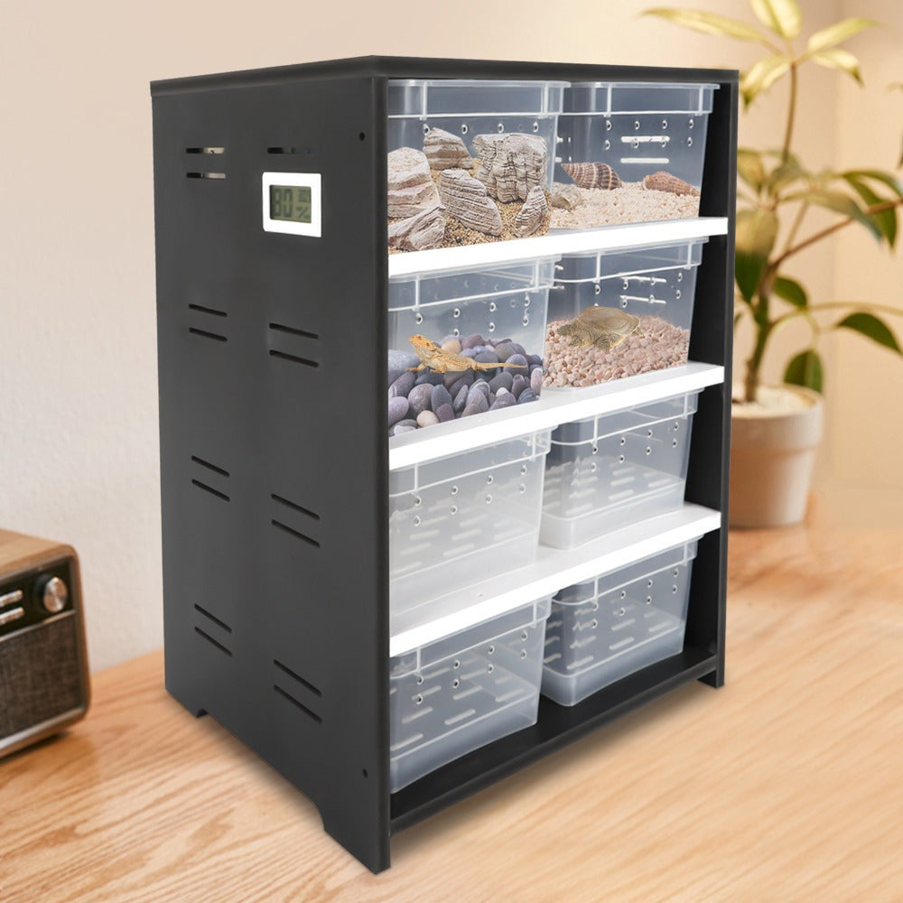 Acrylic Reptile Feeding And Breeding Cabinet (Black)