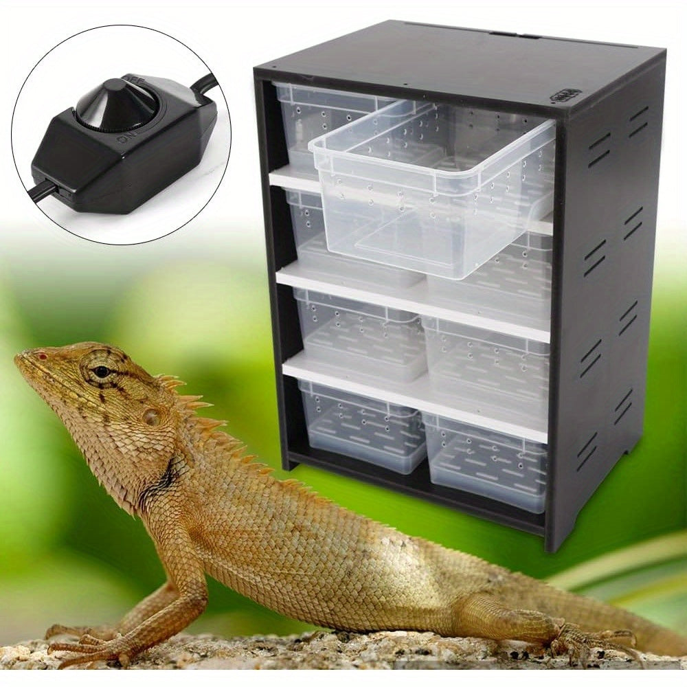 Acrylic Reptile Feeding And Breeding Cabinet (Black)