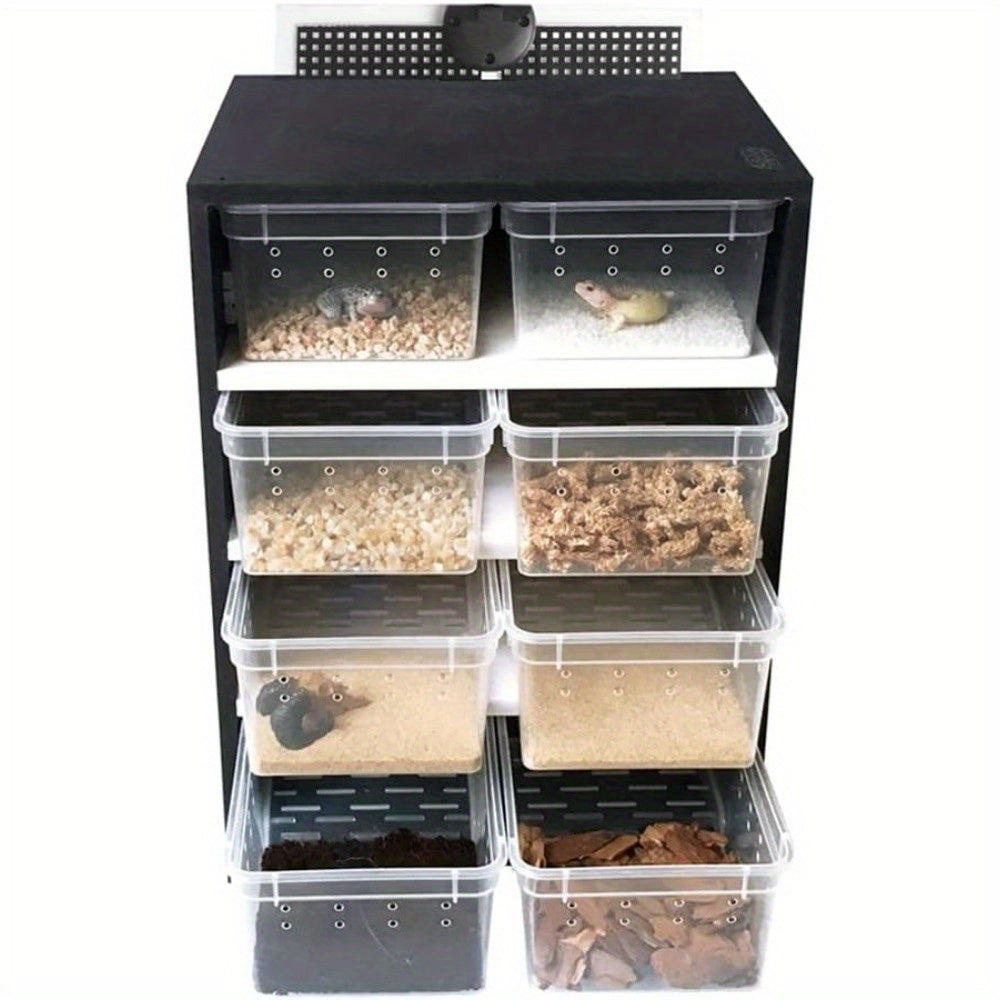 Acrylic Reptile Feeding And Breeding Cabinet (Black)