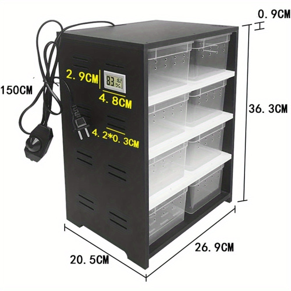 Acrylic Reptile Feeding And Breeding Cabinet (Black)