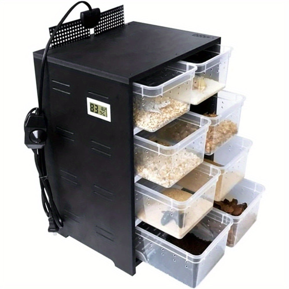 Acrylic Reptile Feeding And Breeding Cabinet (Black)