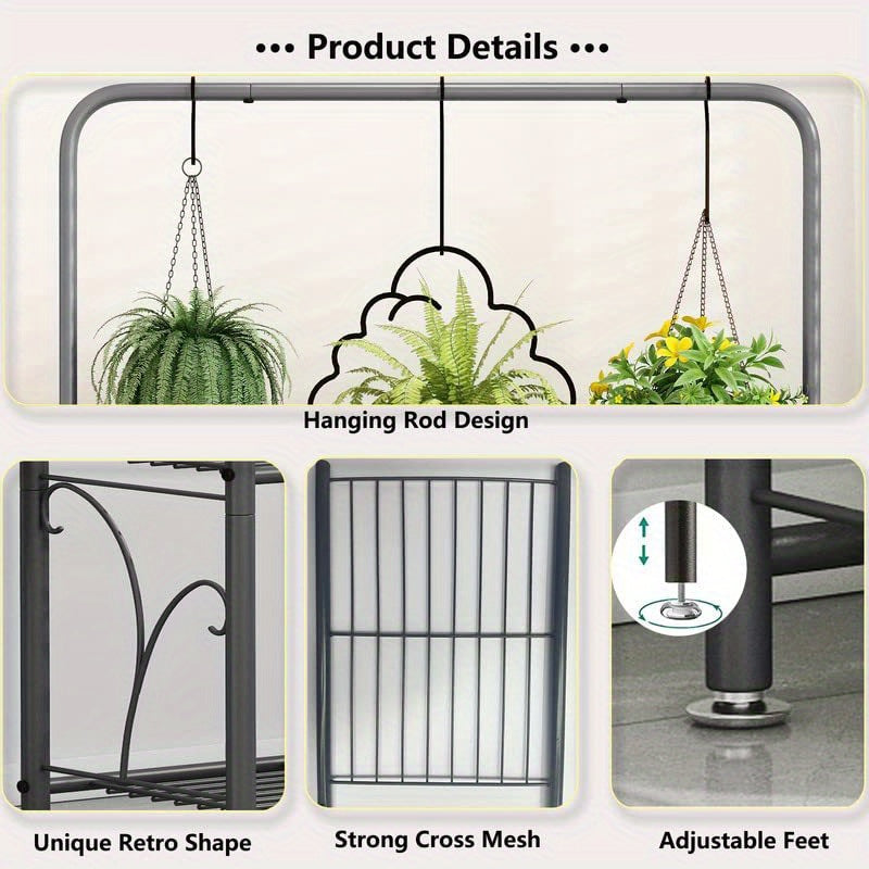 Metal 3-Tier Hanging Plant Stand (Assorted Colors)