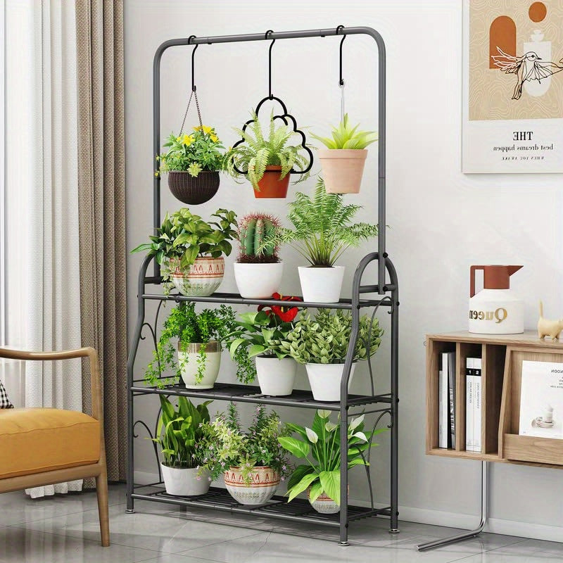 Metal 3-Tier Hanging Plant Stand (Assorted Colors)