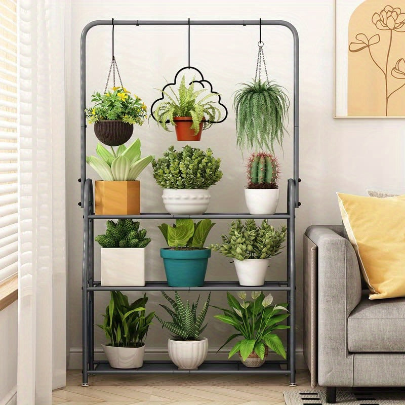 Metal 3-Tier Hanging Plant Stand (Assorted Colors)