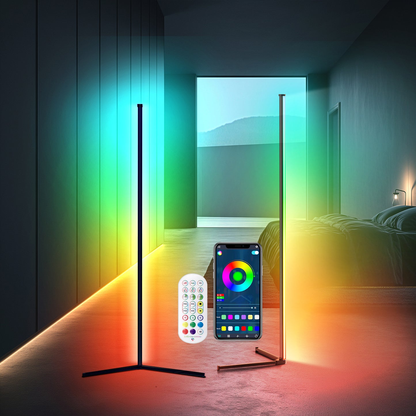 Smart RGBIC LED Floor Standing Atmosphere Lamp (Assorted Options)