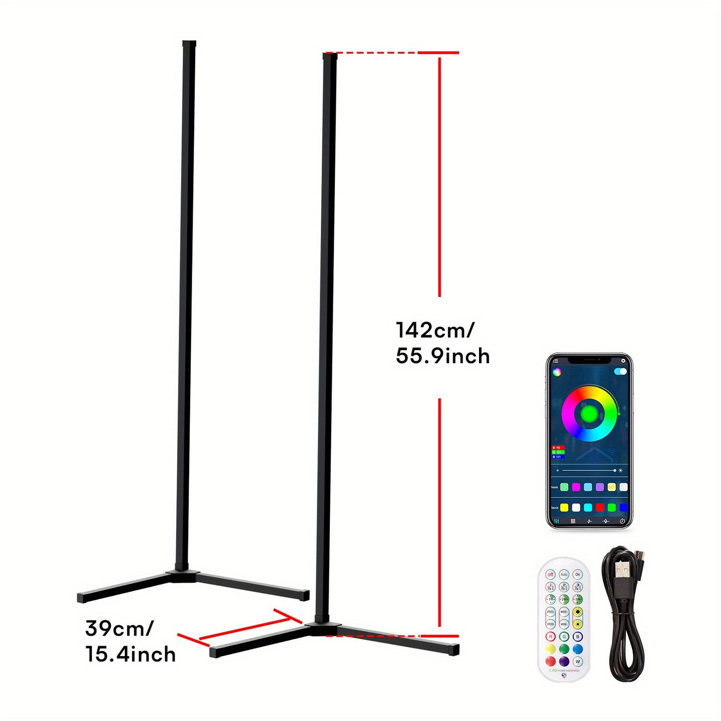 Smart RGBIC LED Floor Standing Atmosphere Lamp (Assorted Options)