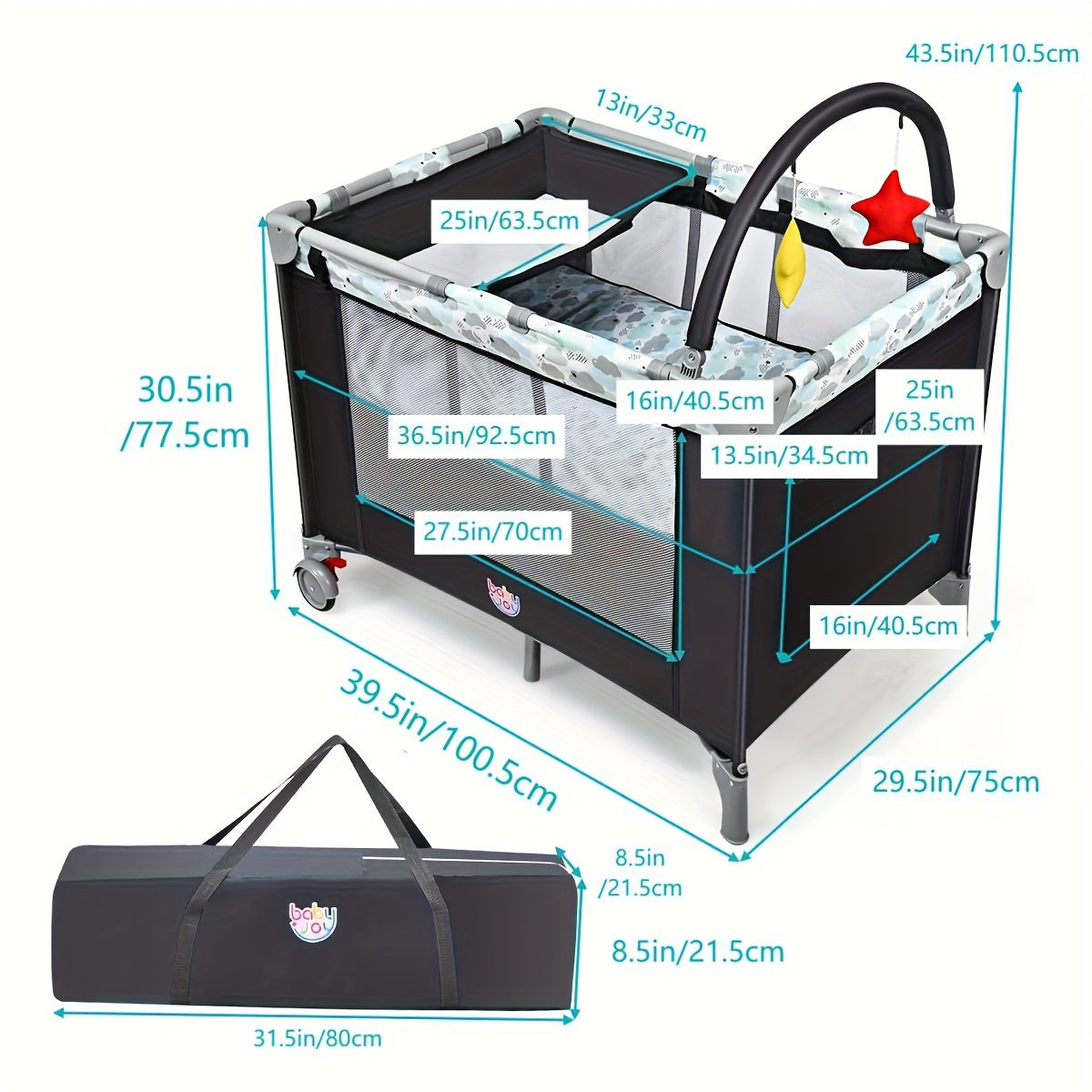 Portable Playpen With Changing Station