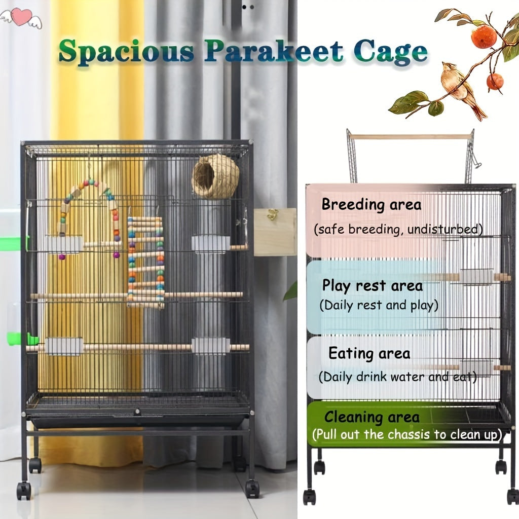 Bird Villa Cage With Stand And Accessories