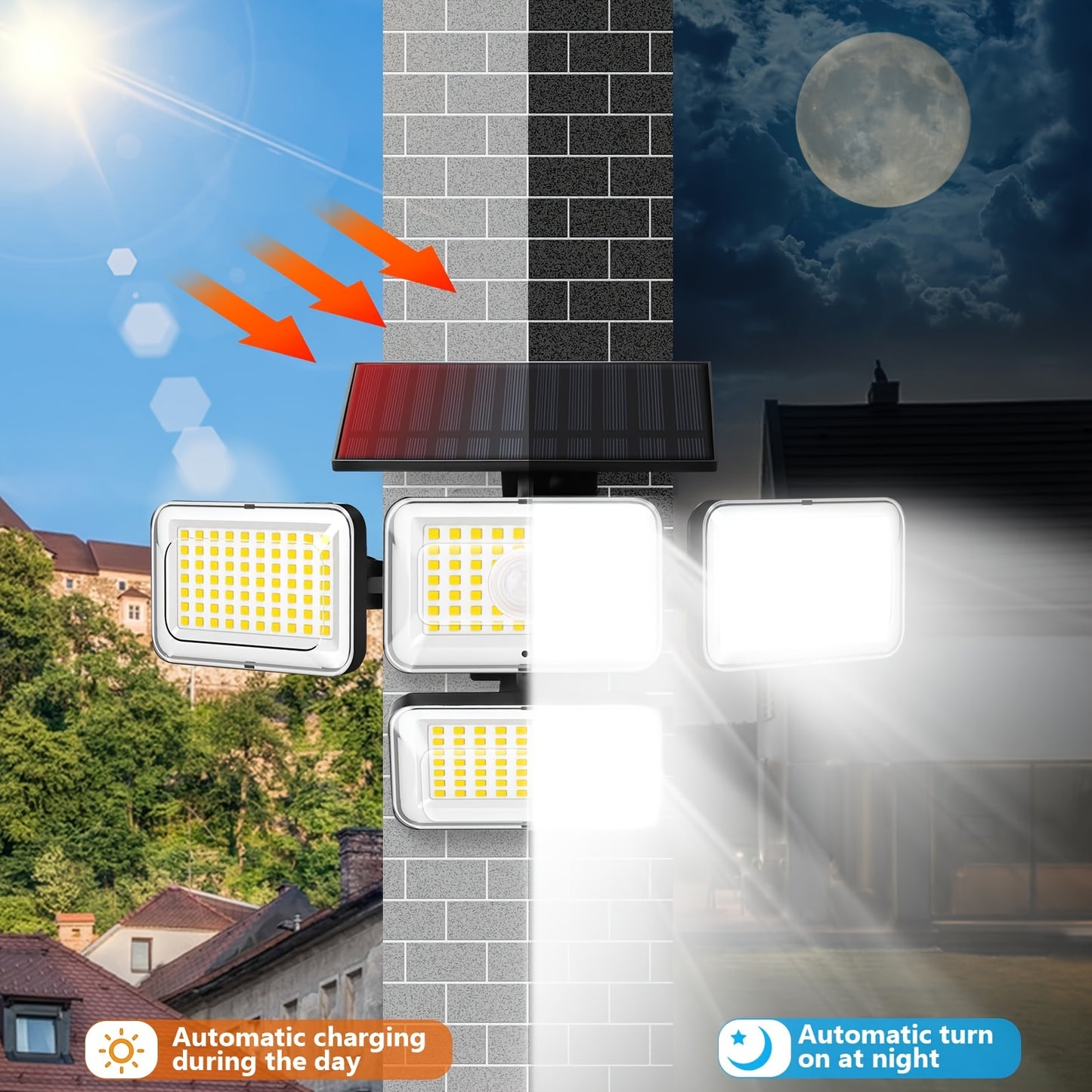 Solar Motion Sensor Outdoor Floodlight (Assorted Options)