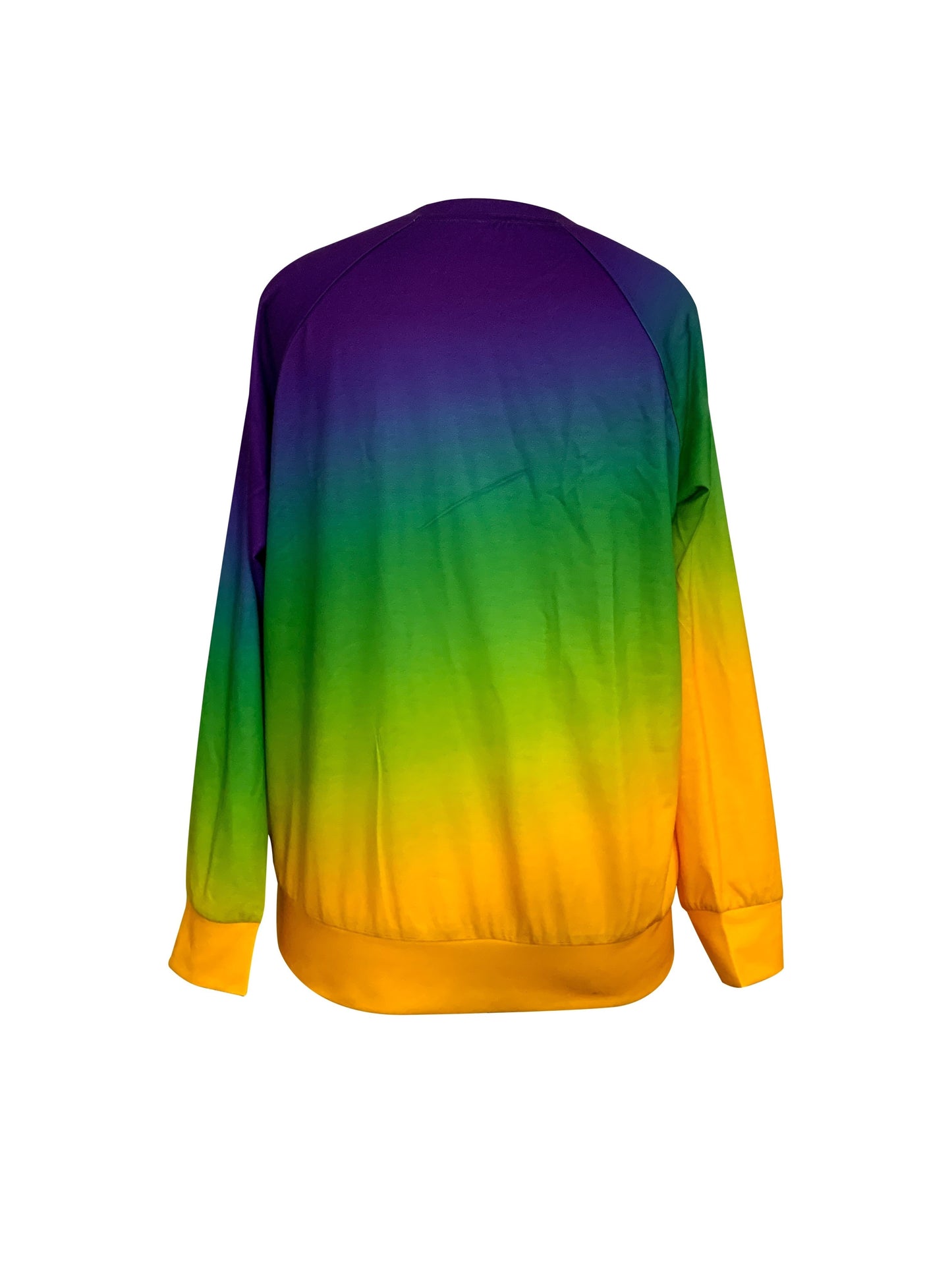 Ombre Crew Neck Sweatshirt Casual Long Sleeve (assorted Sizes)