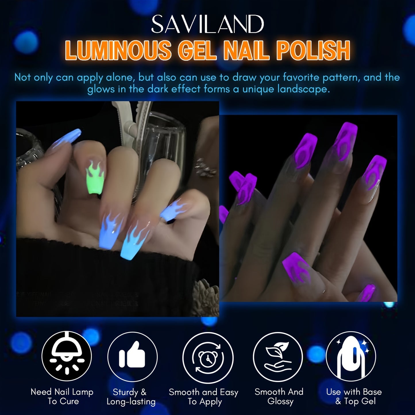 Glows In The Dark Gel Nail Polish Set 24