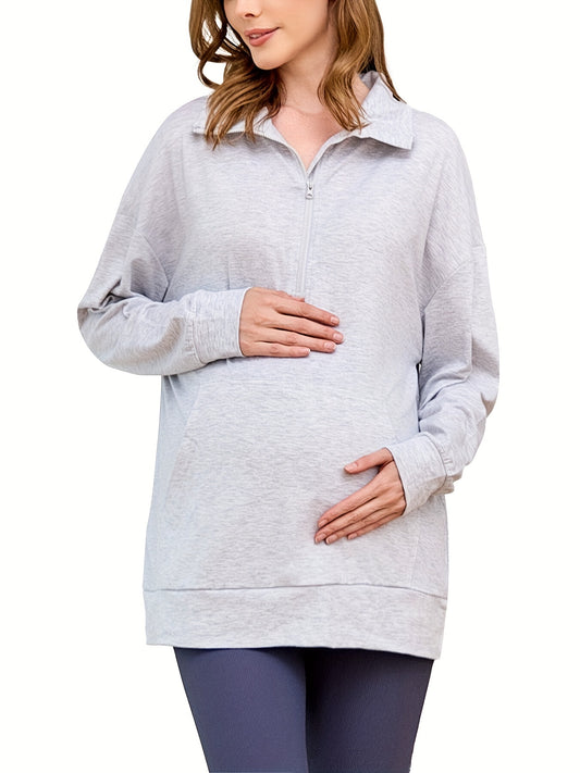 Maternity Shirts Half Zip Pullover (Assorted Options)