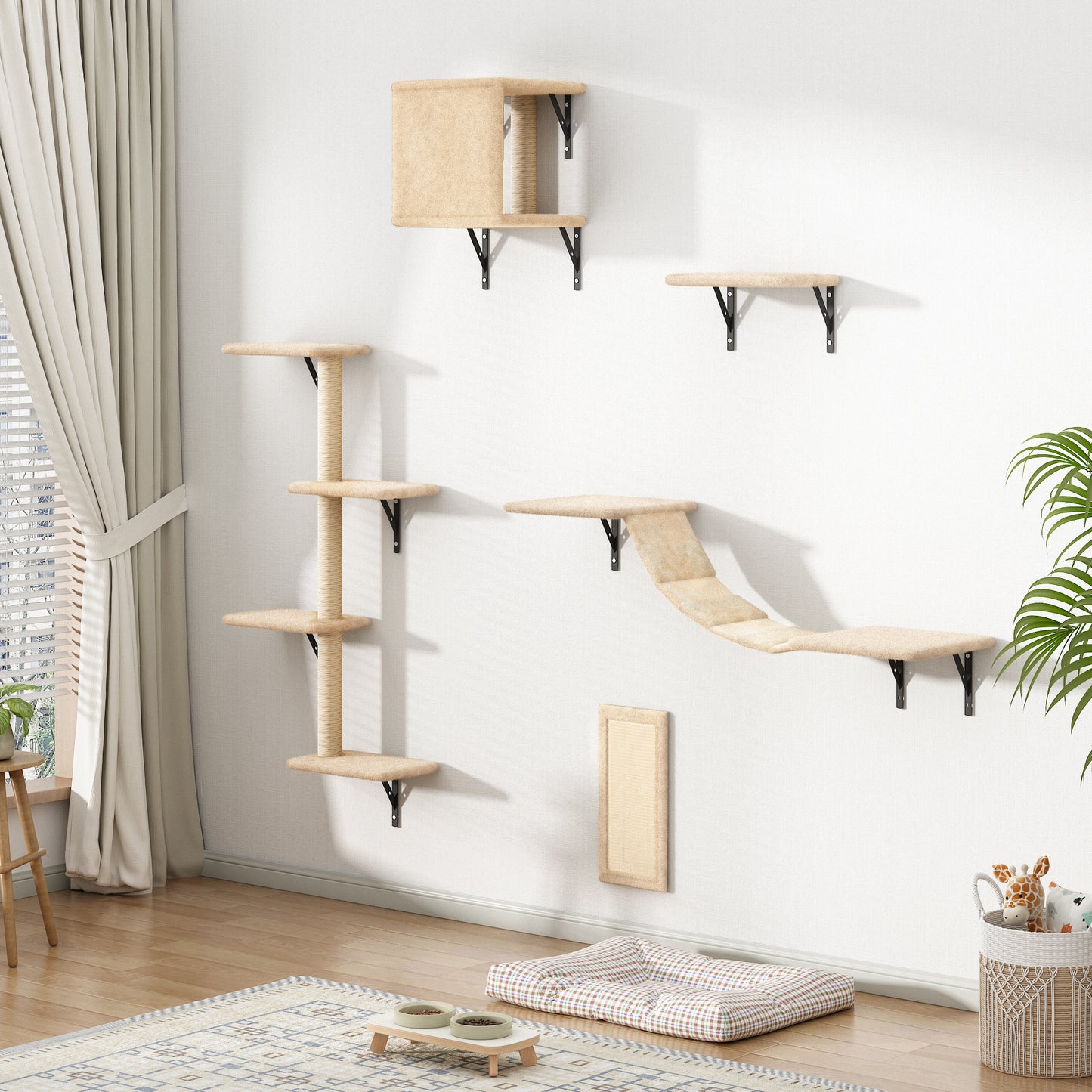 Cat Wall Mounted Cat Climber System (5 Pcs.)