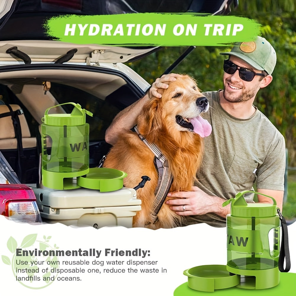 Pet Travel Water Bottle With Removable Water Bowl (Assorted Colors)