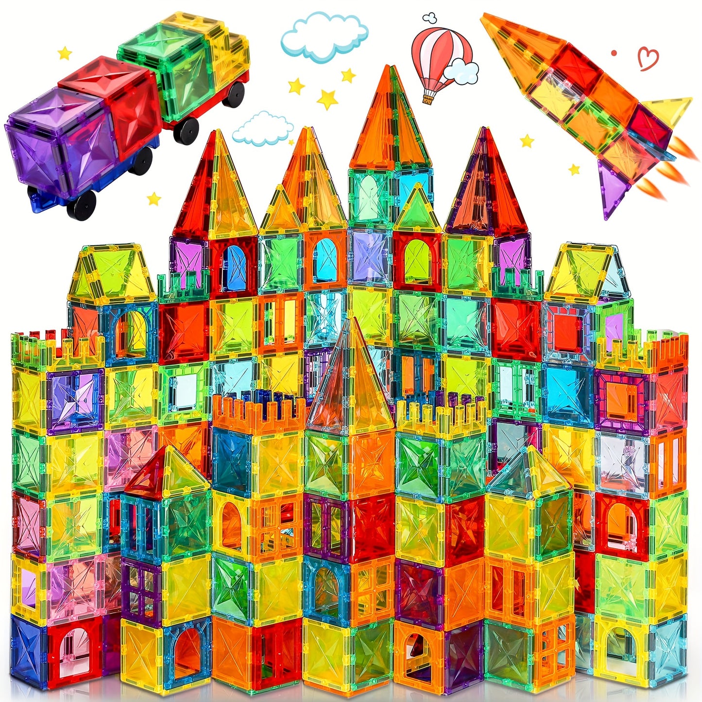 Deluxe 3D Magnetic Tiles STEM (Assorted Options)