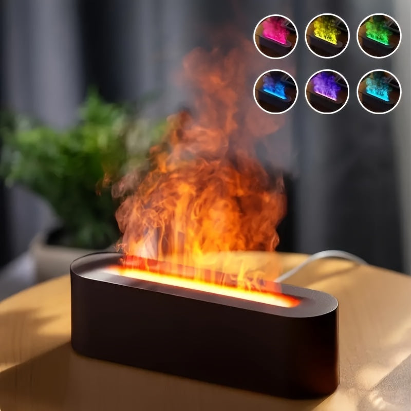 Simulation Flame Light Humidifier & Aromatherapy Diffuser