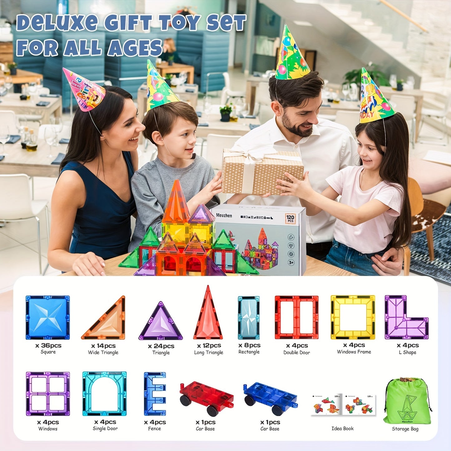 Deluxe 3D Magnetic Tiles STEM (Assorted Options)