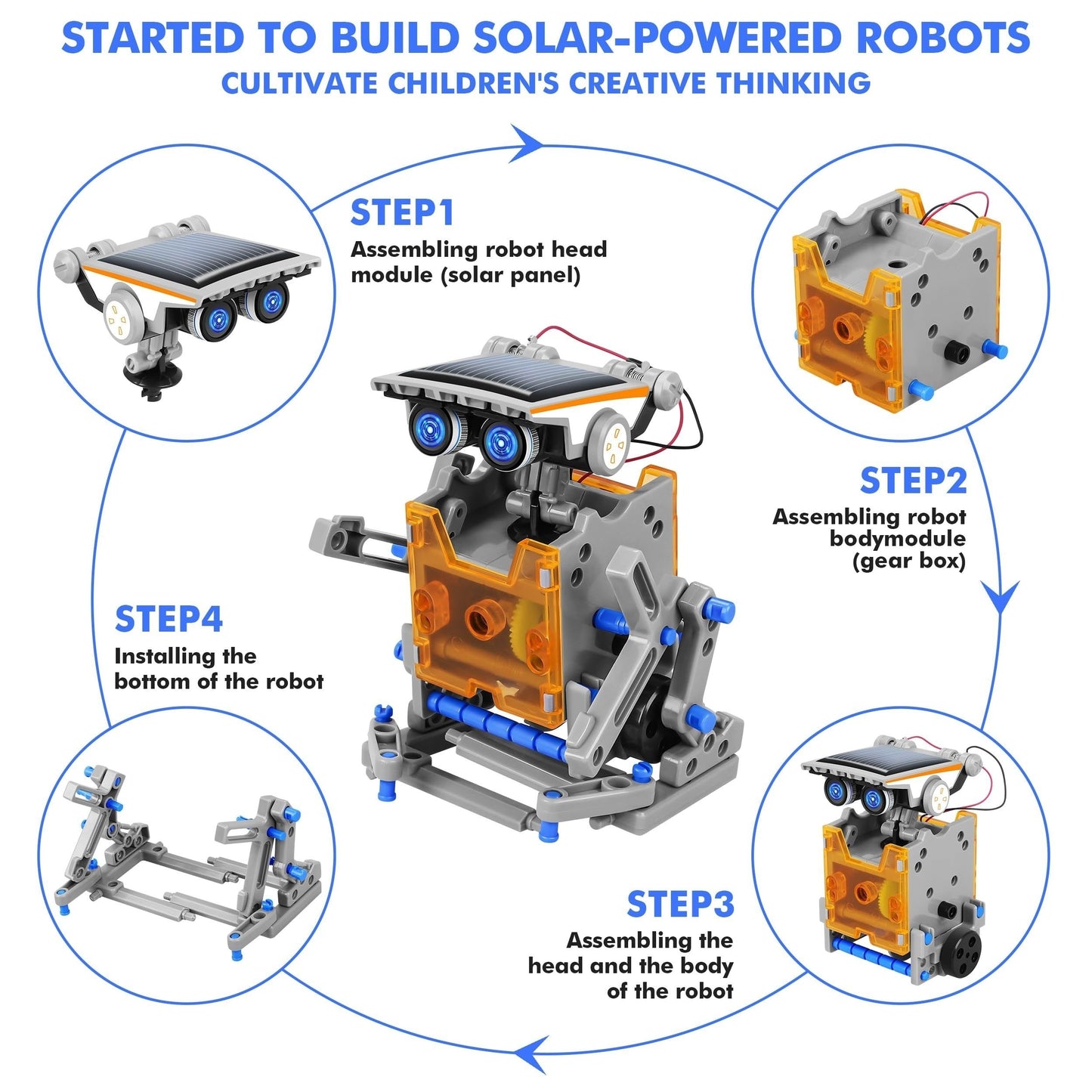 STEM 13 In 1 Solar-Powered Robot Kit