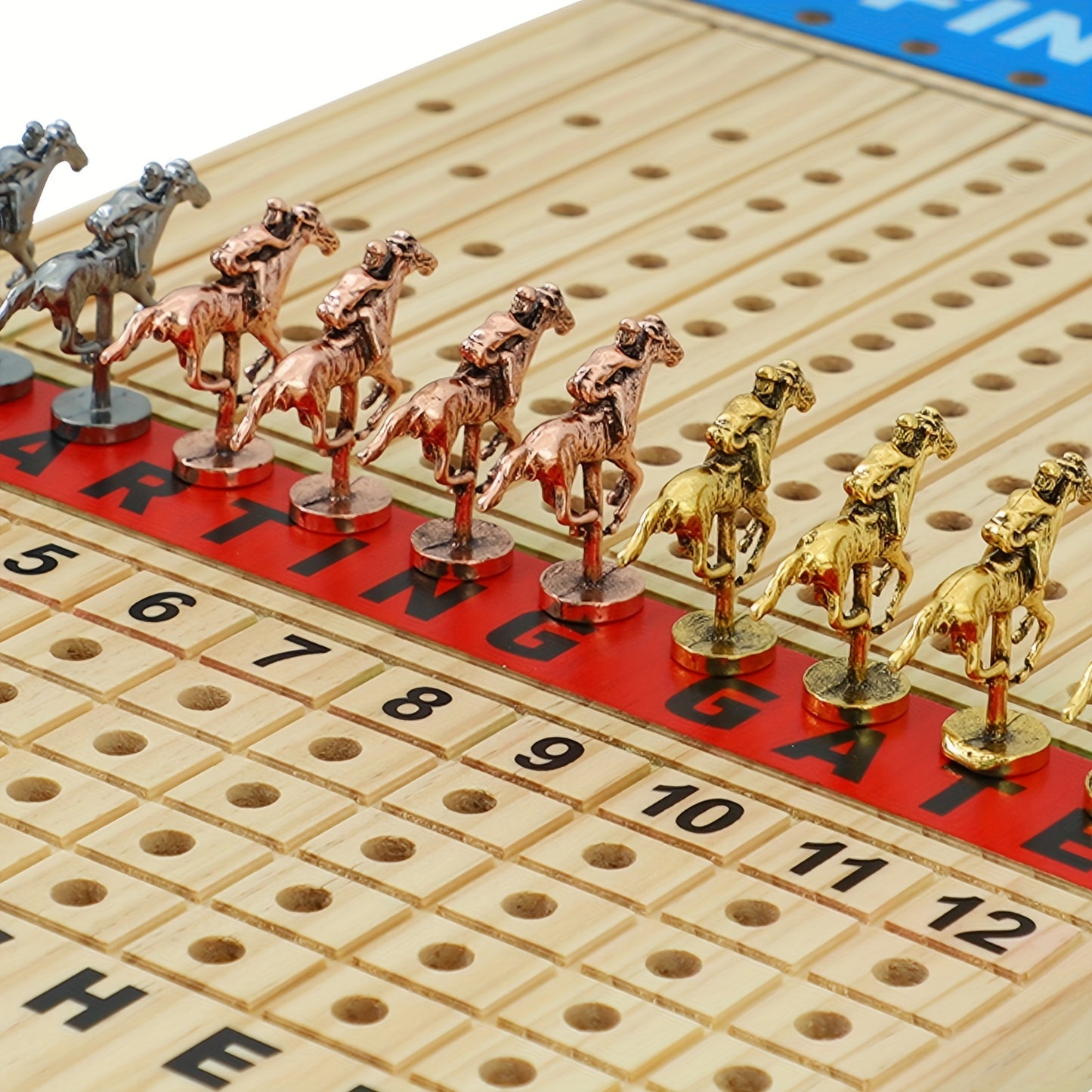 Horse Race Wooden Board Game Set (Natural)