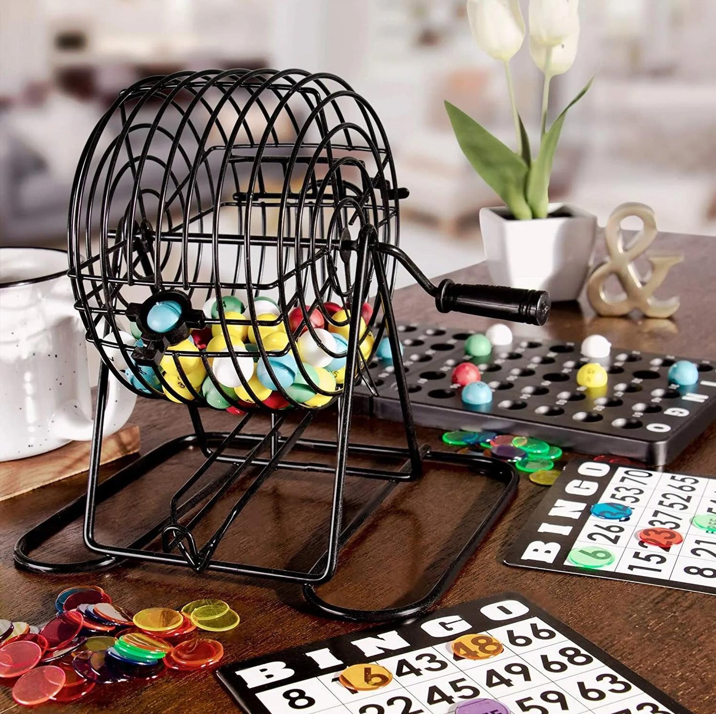 Deluxe Bingo Set 6 Inch Roller Cage System