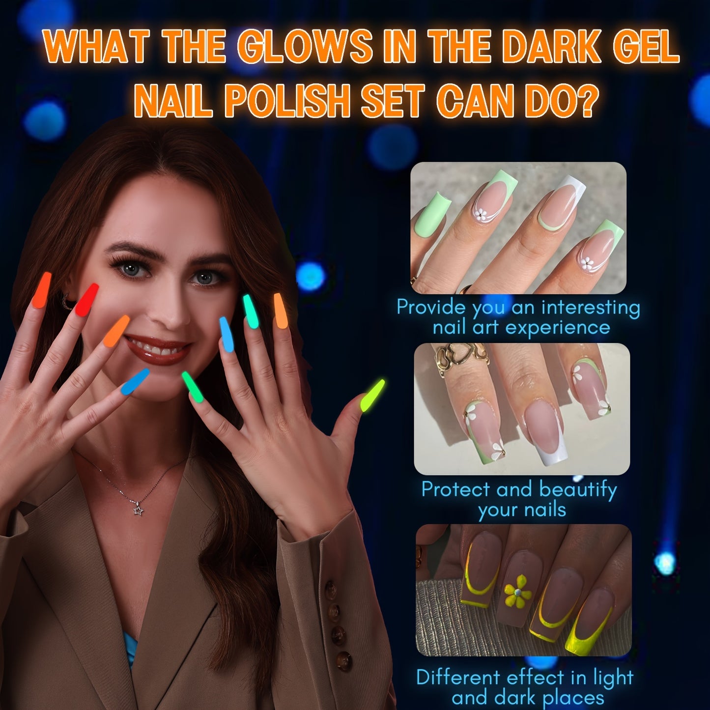 Glows In The Dark Gel Nail Polish Set 24