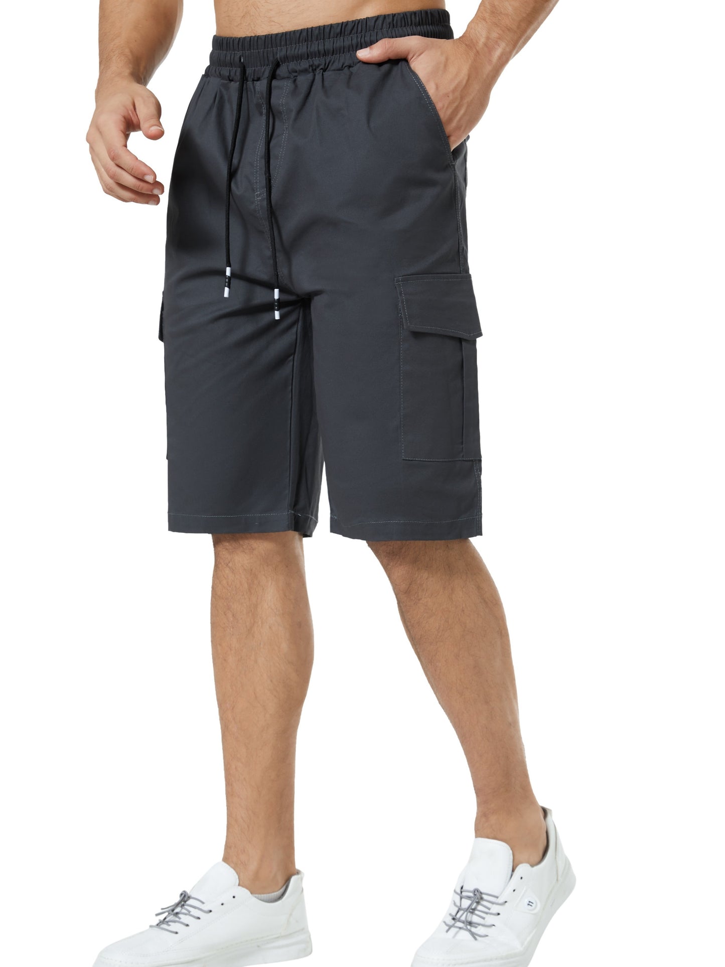 Cargo Shorts Flap Pockets Drawstring (3pcs)