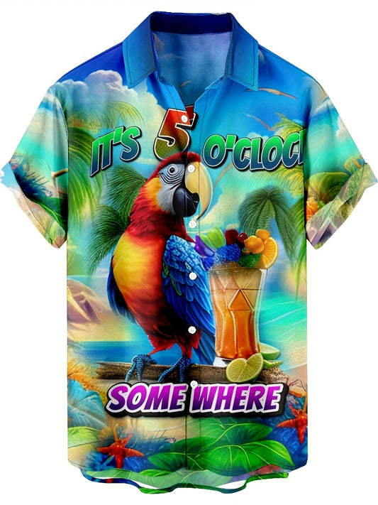 Tropical Parrot Camp Shirt (Assorted Sizes)