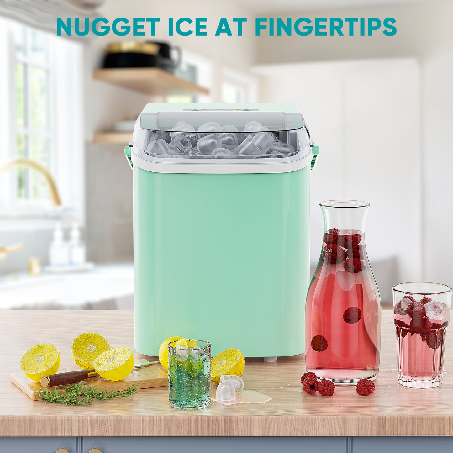 Countertop Bullet Ice Maker Portable Self-Cleaning