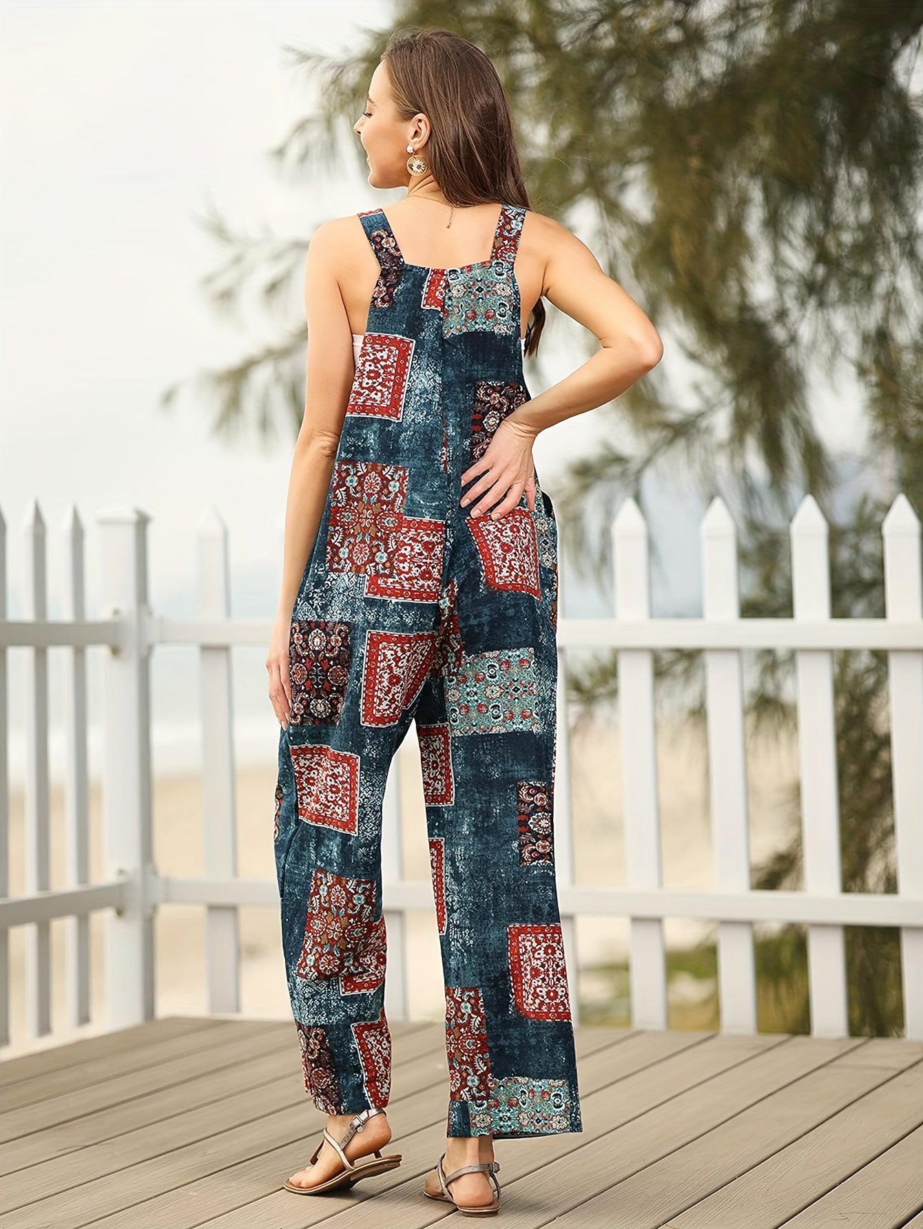 Casual Wide Leg Pocket Jumpsuit (Assorted Colors)