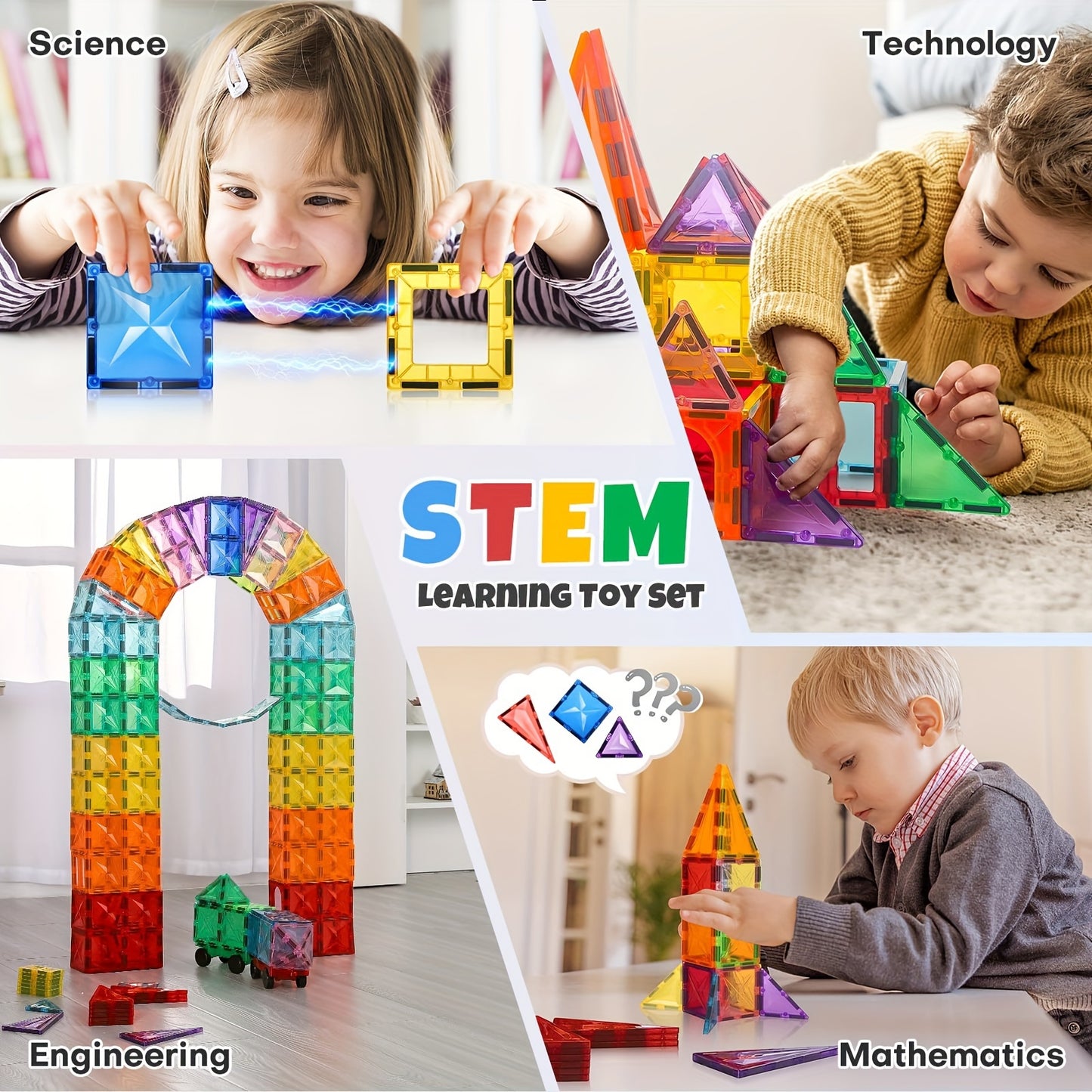 Deluxe 3D Magnetic Tiles STEM (Assorted Options)