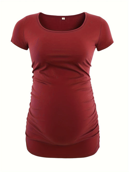 Classic Side Scrunched T-Shirt Top (Assorted Options)